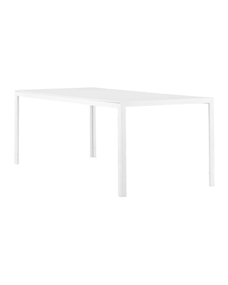 Break rechteckiger Gartentisch mit Aintwood-Platte in 205 × 90 cm, Weiß, Ansicht 12