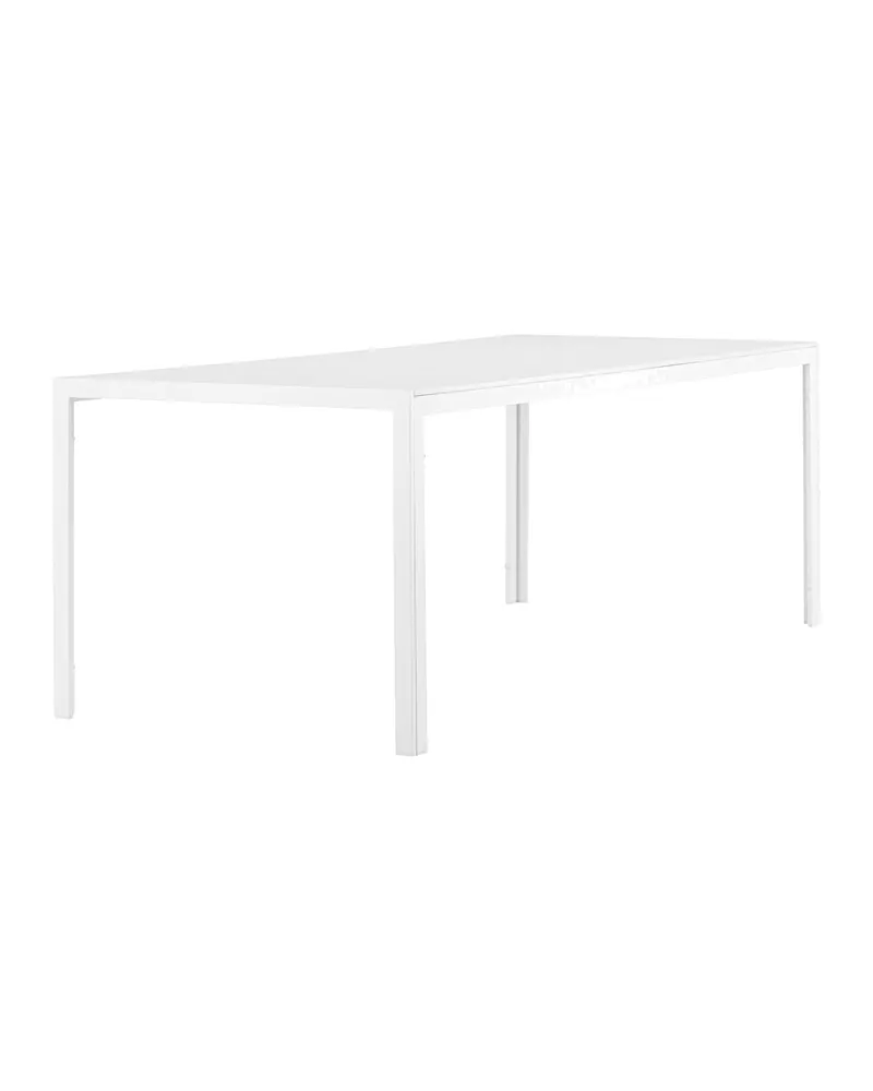 Break rechteckiger Gartentisch mit Aintwood-Platte in 205 × 90 cm, Weiß, Ansicht 3