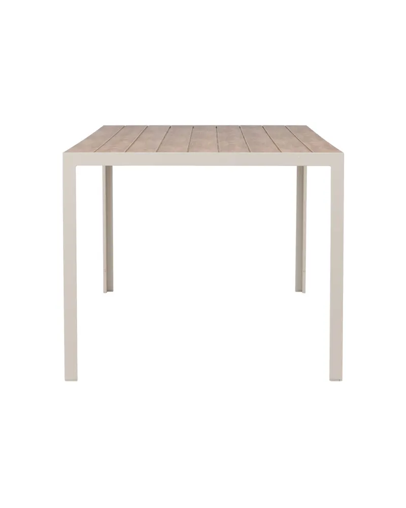 Break rechteckiger Gartentisch mit Aintwood-Platte in 205 × 90 cm, Beige, Ansicht 6