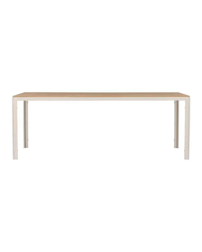 Break rechteckiger Gartentisch mit Aintwood-Platte in 205 × 90 cm, Beige, Ansicht 9