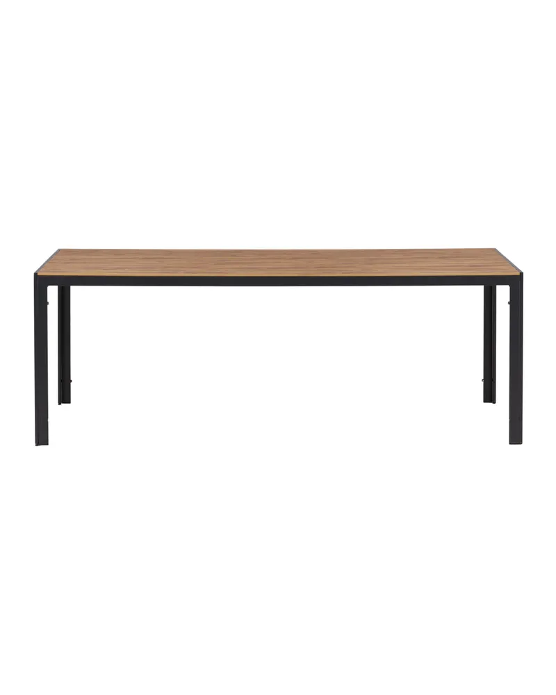 Break rechteckiger Gartentisch mit Aintwood-Platte in 205 × 90 cm, Natur, Gestell Dunkelgrau, Ansicht 1