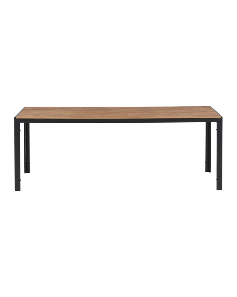 Break rechteckiger Gartentisch mit Aintwood-Platte in 205 × 90 cm, Natur, Gestell Dunkelgrau, Ansicht 10
