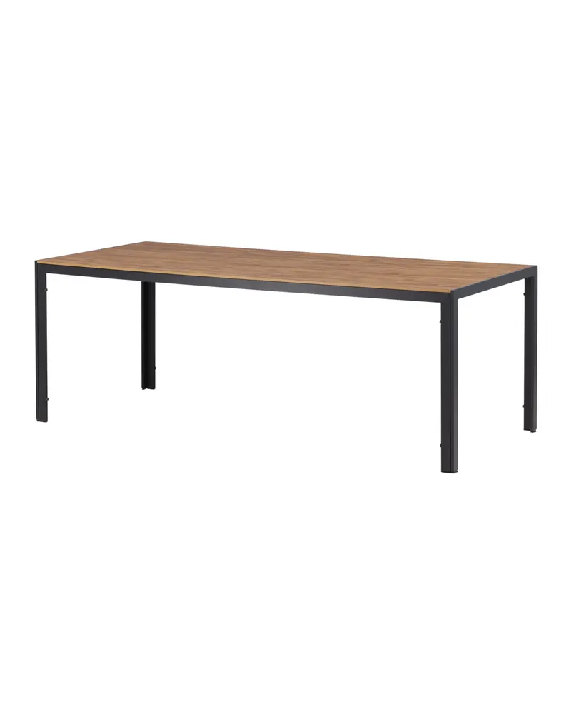Break rechteckiger Gartentisch mit Aintwood-Platte in 205 × 90 cm, Natur, Gestell Dunkelgrau, Ansicht 11