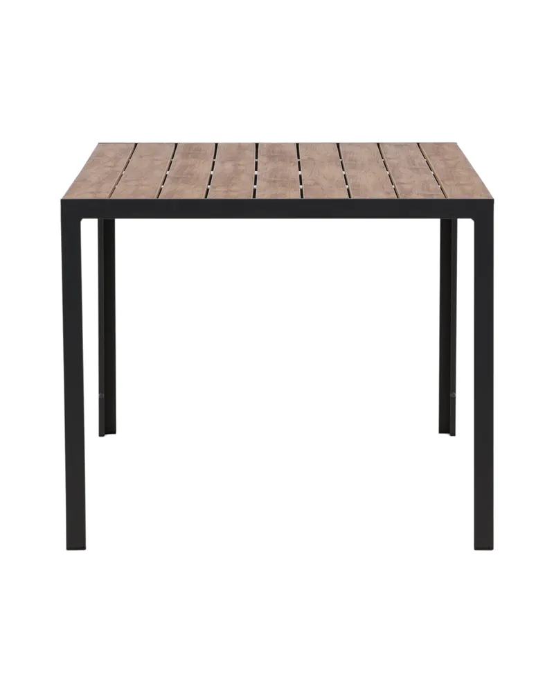 Break rechteckiger Gartentisch mit Aintwood-Platte in 150 × 90 cm, Natur, Gestell Dunkelgrau, Ansicht 8