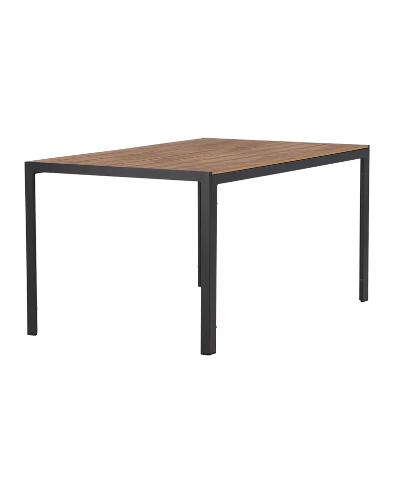 Break rechteckiger Gartentisch mit Aintwood-Platte in 150 × 90 cm, Natur, Gestell Dunkelgrau, Ansicht 9
