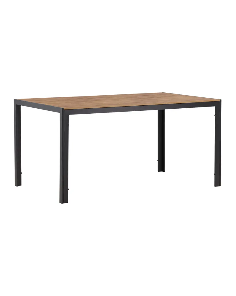 Break rechteckiger Gartentisch mit Aintwood-Platte in 150 × 90 cm, Natur, Gestell Dunkelgrau, Ansicht 10