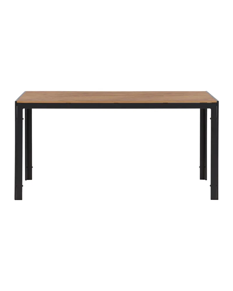 Break rechteckiger Gartentisch mit Aintwood-Platte in 150 × 90 cm, Natur, Gestell Dunkelgrau, Ansicht 11