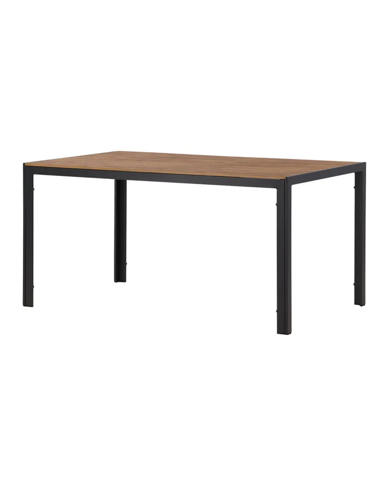 Break rechteckiger Gartentisch mit Aintwood-Platte in 150 × 90 cm, Natur, Gestell Dunkelgrau, Ansicht 12
