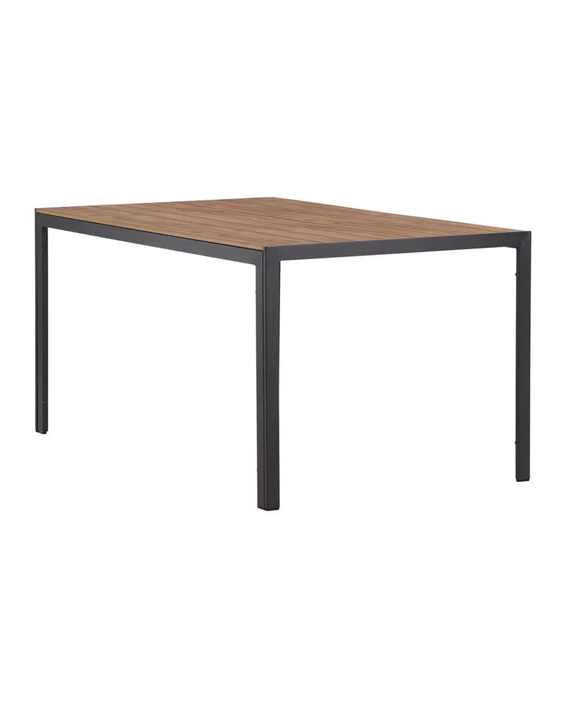 Break rechteckiger Gartentisch mit Aintwood-Platte in 150 × 90 cm, Natur, Gestell Dunkelgrau, Ansicht 13