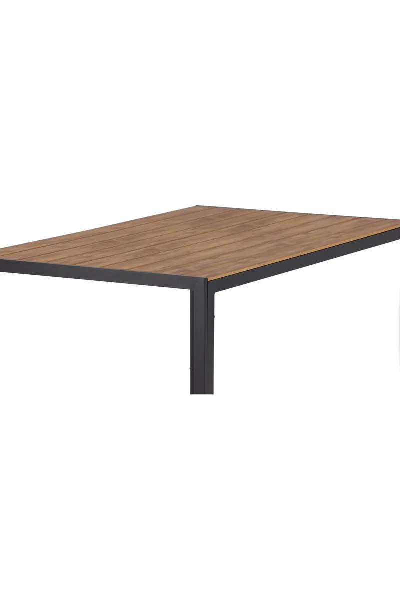 Break rechteckiger Gartentisch mit Aintwood-Platte in 150 × 90 cm, Natur, Gestell Dunkelgrau, Ansicht 15