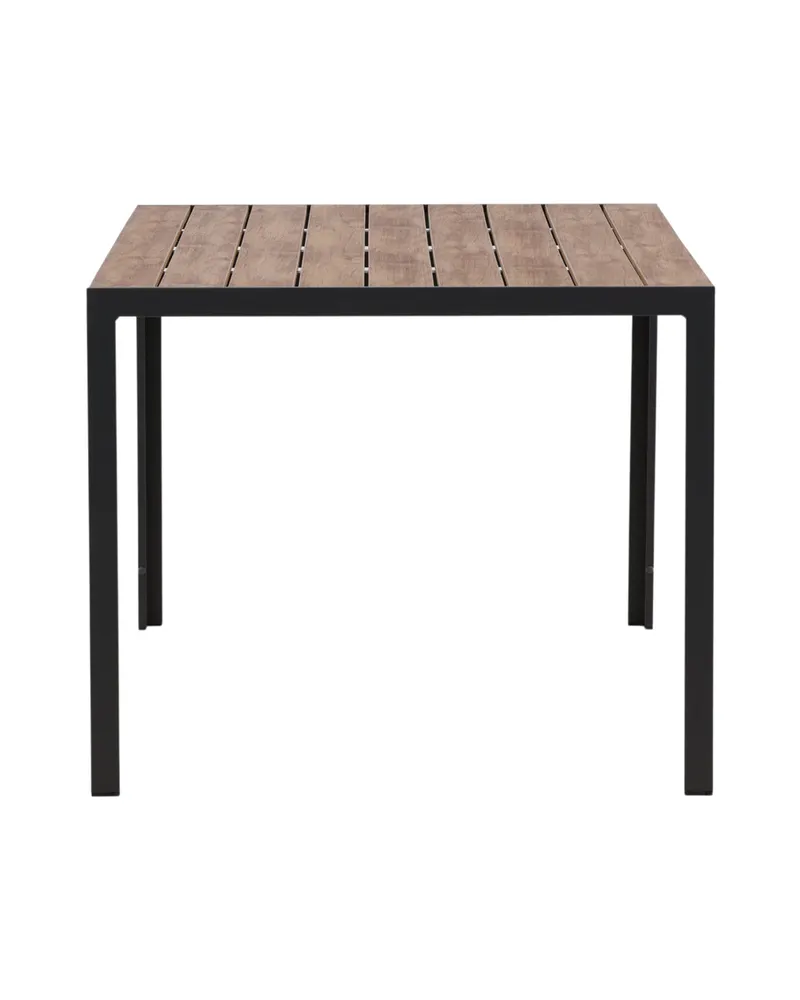 Break rechteckiger Gartentisch mit Aintwood-Platte in 150 × 90 cm, Natur, Gestell Dunkelgrau, Ansicht 3