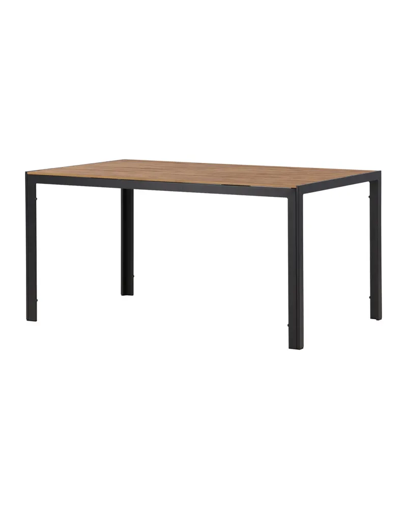 Break rechteckiger Gartentisch mit Aintwood-Platte in 150 × 90 cm, Natur, Gestell Dunkelgrau, Ansicht 5