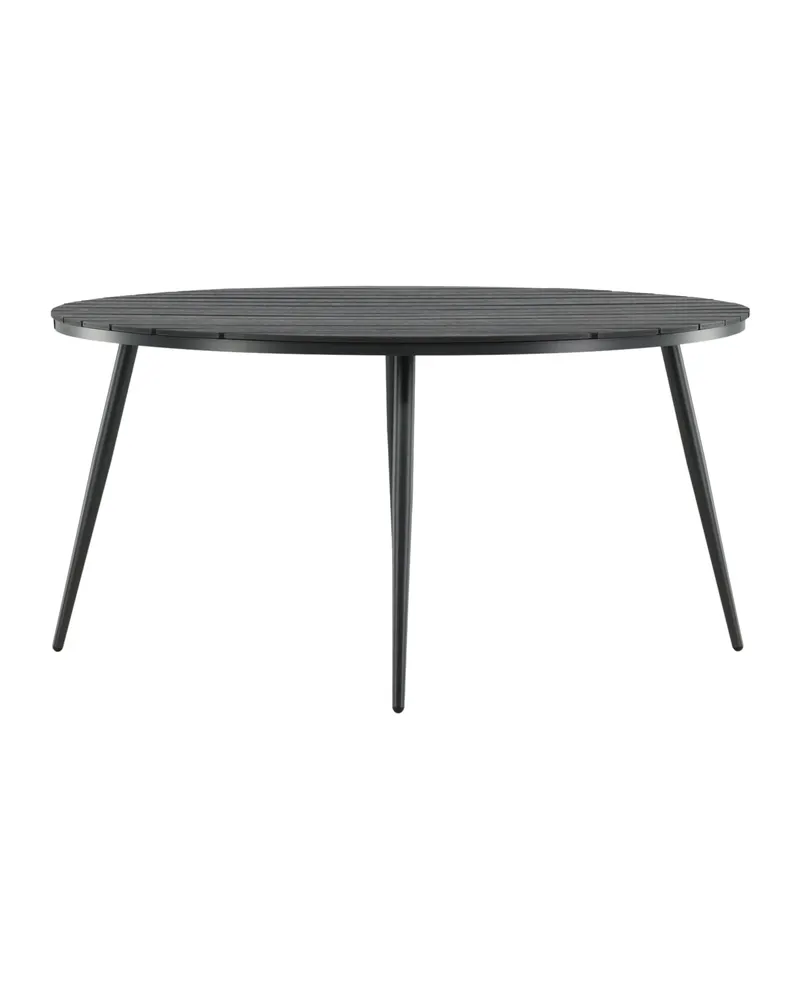 Break runder Gartentisch mit schräg gestellten Beinen in Ø 150 cm, Schwarz, Ansicht 7