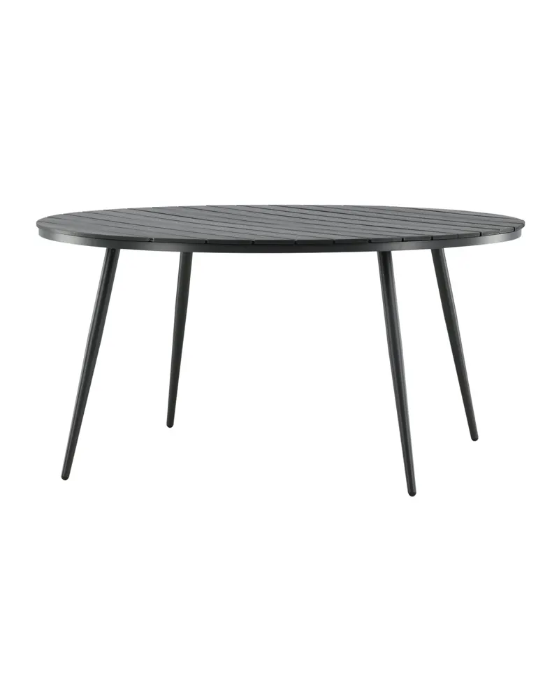 Break runder Gartentisch mit schräg gestellten Beinen in Ø 150 cm, Schwarz, Ansicht 9