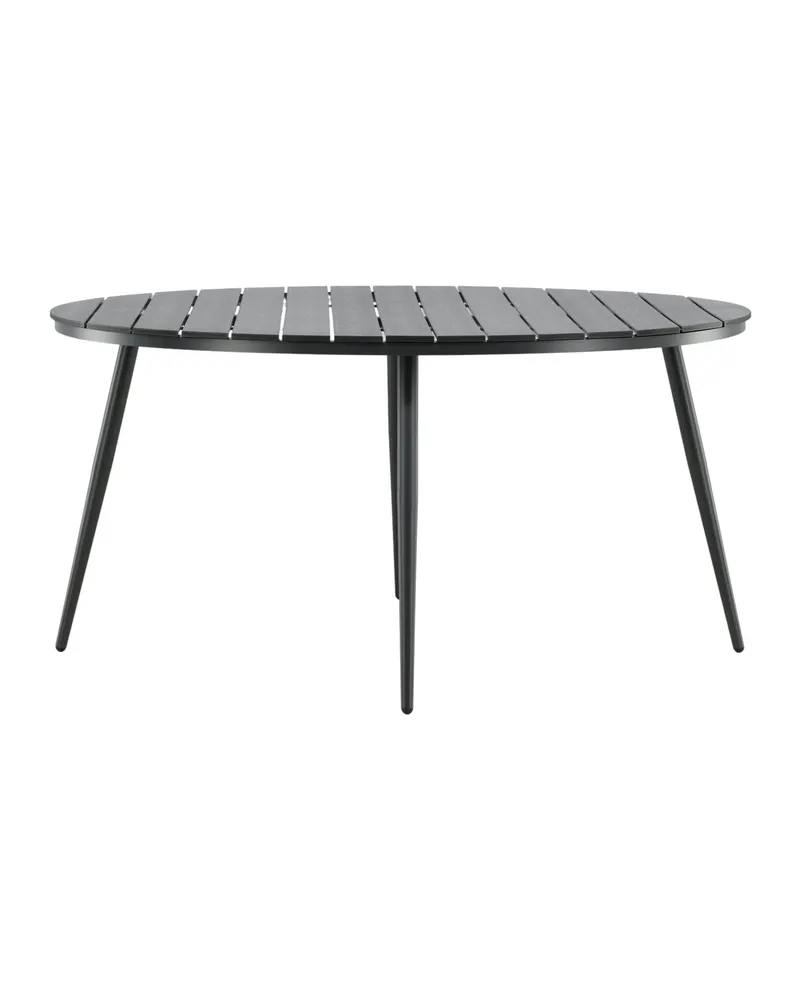 Break runder Gartentisch mit schräg gestellten Beinen in Ø 150 cm, Schwarz, Ansicht 10