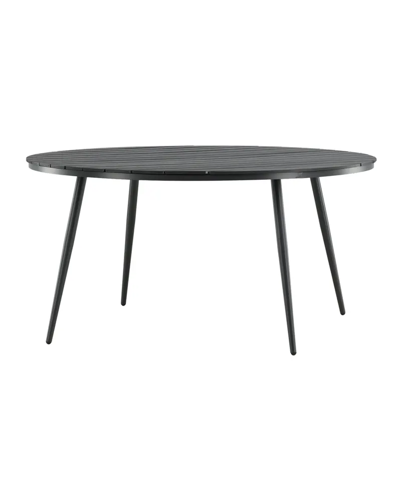 Break runder Gartentisch mit schräg gestellten Beinen in Ø 150 cm, Schwarz, Ansicht 12
