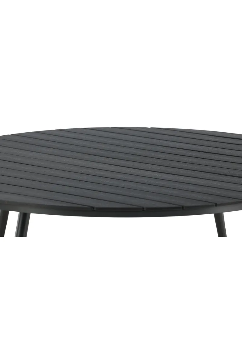 Break runder Gartentisch mit schräg gestellten Beinen in Ø 150 cm, Schwarz, Ansicht 13