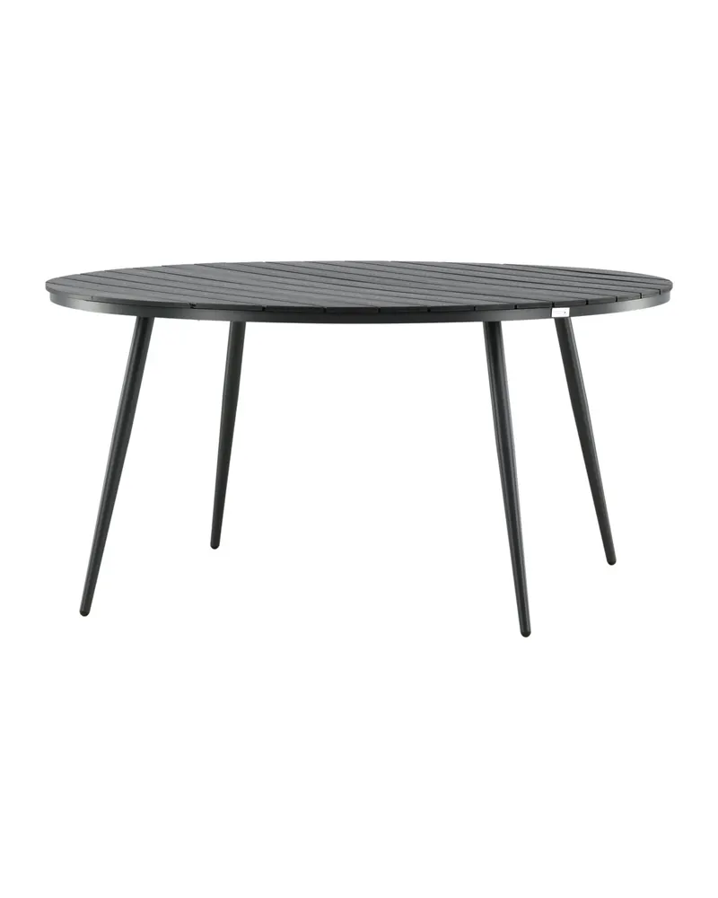 Break runder Gartentisch mit schräg gestellten Beinen in Ø 150 cm, Schwarz, Ansicht 3