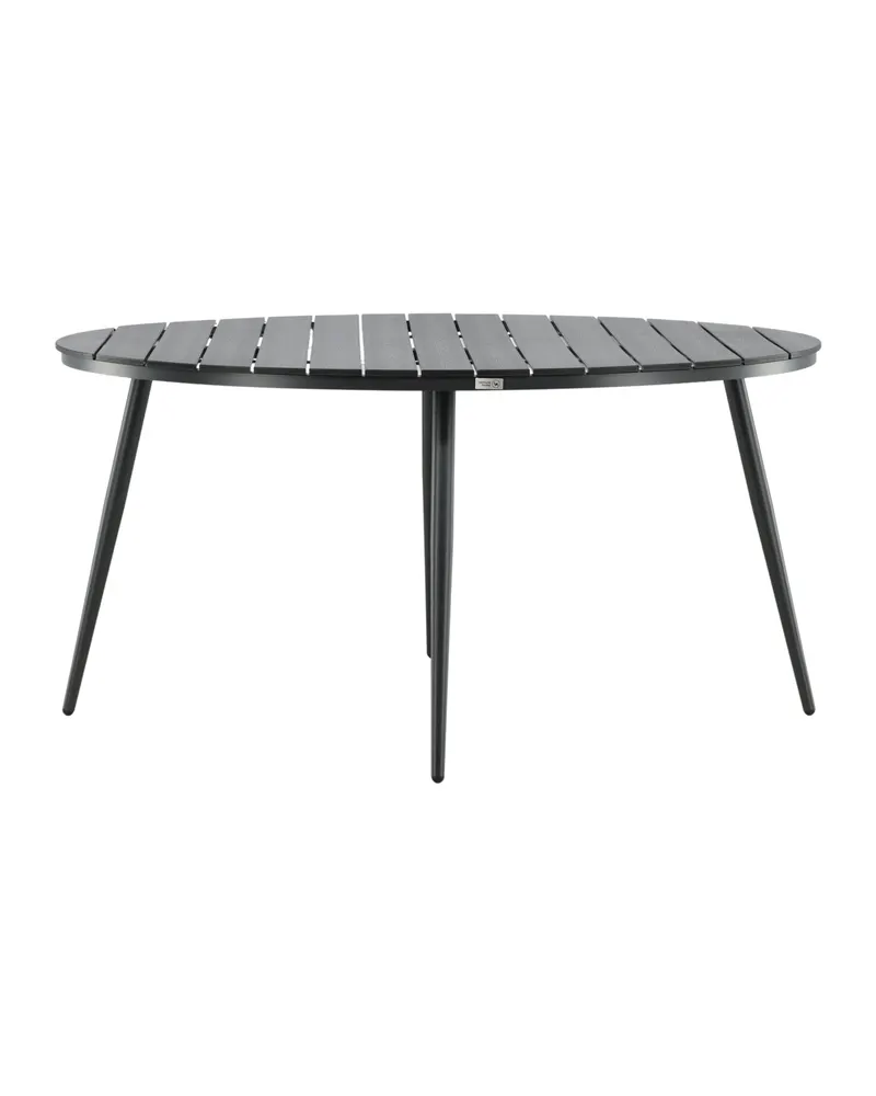 Break runder Gartentisch mit schräg gestellten Beinen in Ø 150 cm, Schwarz, Ansicht 4
