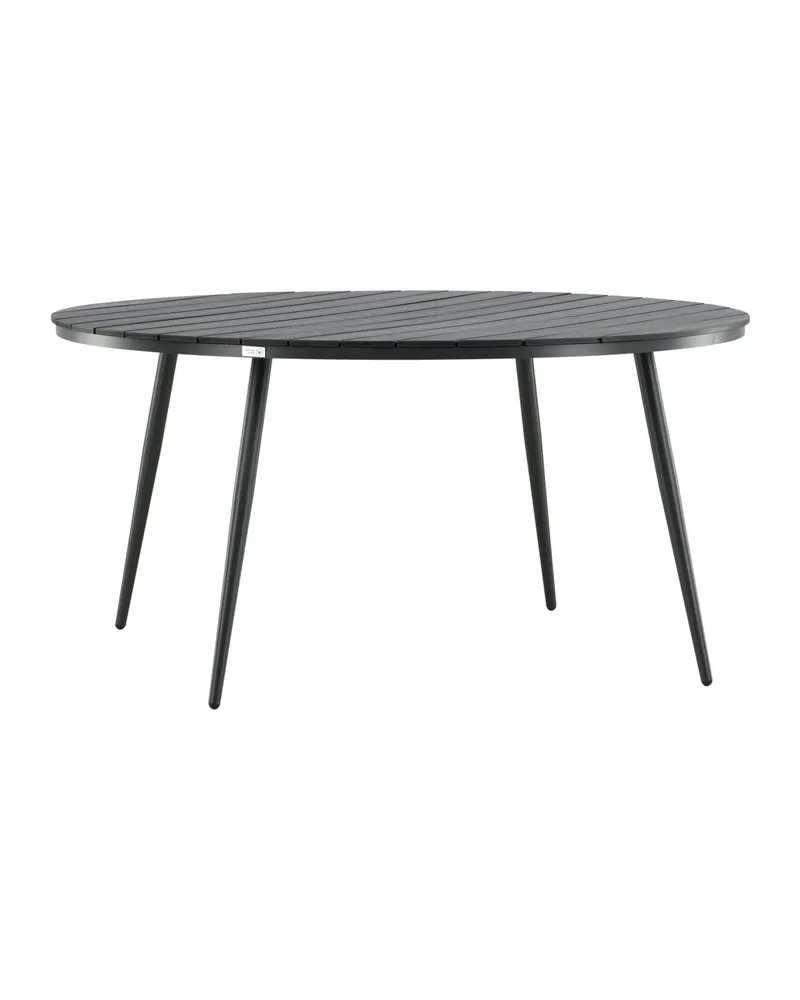 Break runder Gartentisch mit schräg gestellten Beinen in Ø 150 cm, Schwarz, Ansicht 5