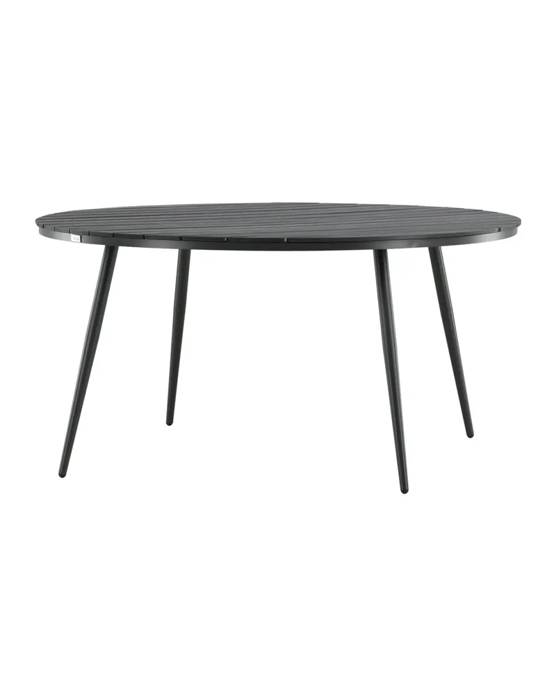 Break runder Gartentisch mit schräg gestellten Beinen in Ø 150 cm, Schwarz, Ansicht 6