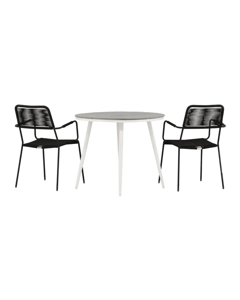 Break & Lindos Gartenmöbel-Set mit rundem Tisch und 2 Seilstühlen, Ansicht 7