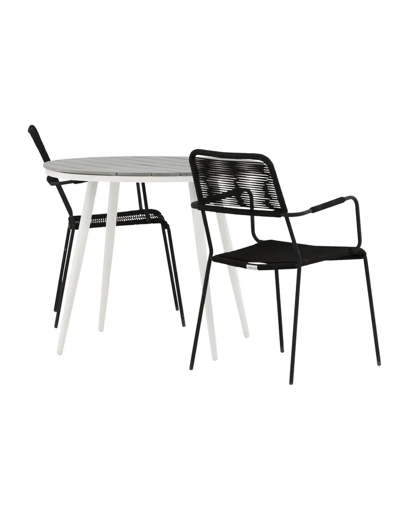 Break & Lindos Gartenmöbel-Set mit rundem Tisch und 2 Seilstühlen, Ansicht 9