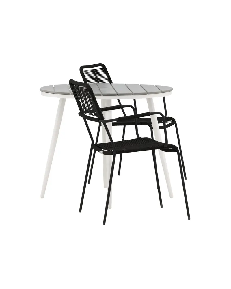 Break & Lindos Gartenmöbel-Set mit rundem Tisch und 2 Seilstühlen, Ansicht 10