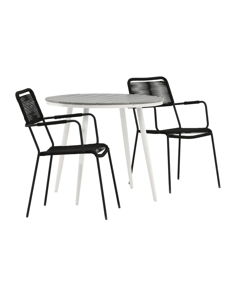 Break & Lindos Gartenmöbel-Set mit rundem Tisch und 2 Seilstühlen, Ansicht 11