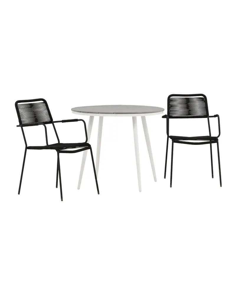 Break & Lindos Gartenmöbel-Set mit rundem Tisch und 2 Seilstühlen, Ansicht 12