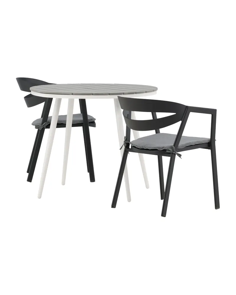 Break & Slit Gartenmöbel-Set mit rundem Tisch und 2 Armlehnstühlen, Ansicht 9