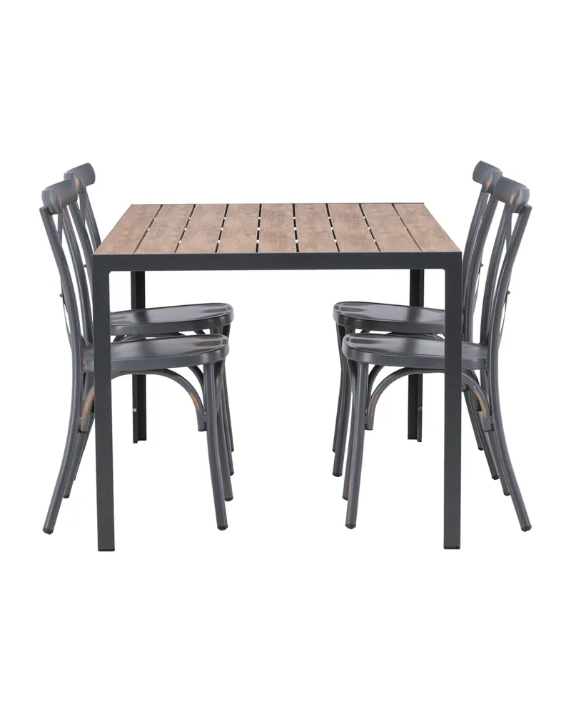 Break & Tablas Gartenmöbel-Set mit rechteckigem Tisch und 4 Stühlen, Ansicht 7