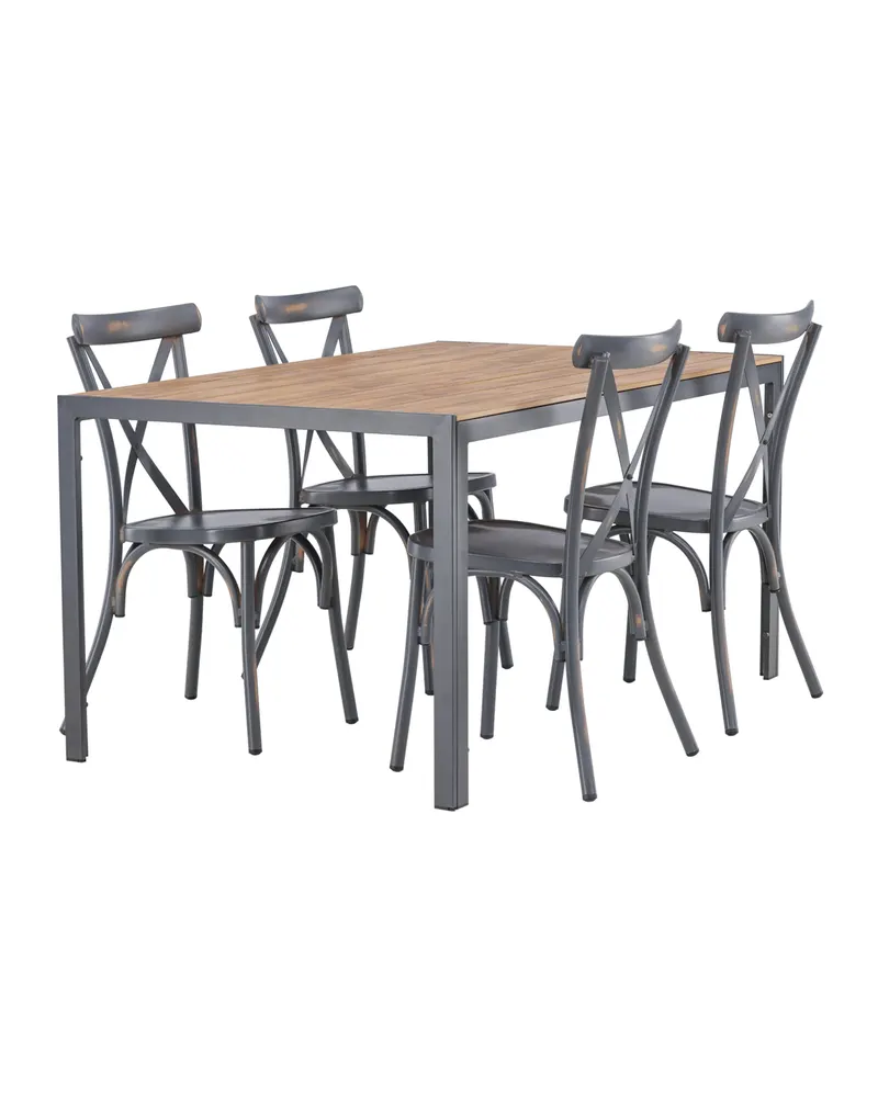Break & Tablas Gartenmöbel-Set mit rechteckigem Tisch und 4 Stühlen, Ansicht 8