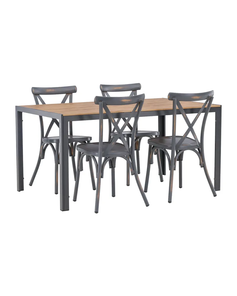Break & Tablas Gartenmöbel-Set mit rechteckigem Tisch und 4 Stühlen, Ansicht 9