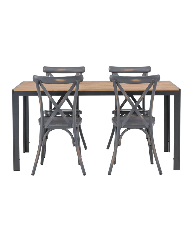 Break & Tablas Gartenmöbel-Set mit rechteckigem Tisch und 4 Stühlen, Ansicht 10
