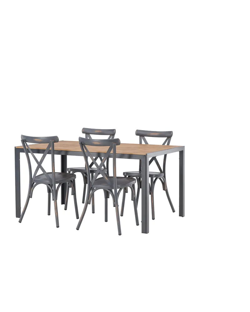 Break & Tablas Gartenmöbel-Set mit rechteckigem Tisch und 4 Stühlen, Ansicht 11