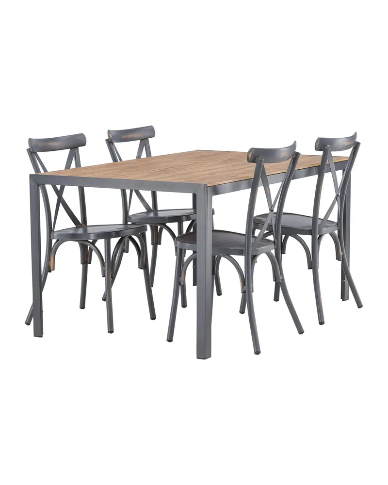 Break & Tablas Gartenmöbel-Set mit rechteckigem Tisch und 4 Stühlen, Ansicht 2