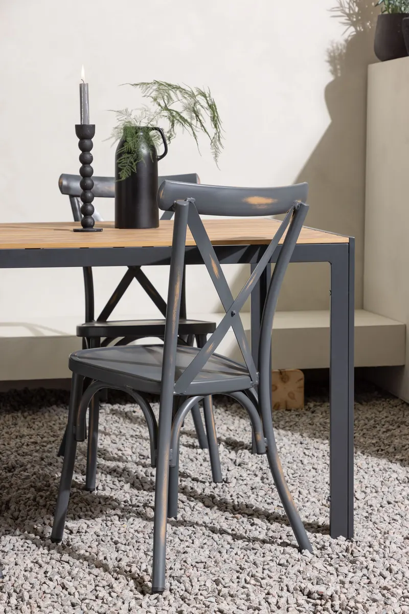 Break & Tablas Gartenmöbel-Set mit rechteckigem Tisch und 4 Stühlen, im Wohnraum, Ansicht 2