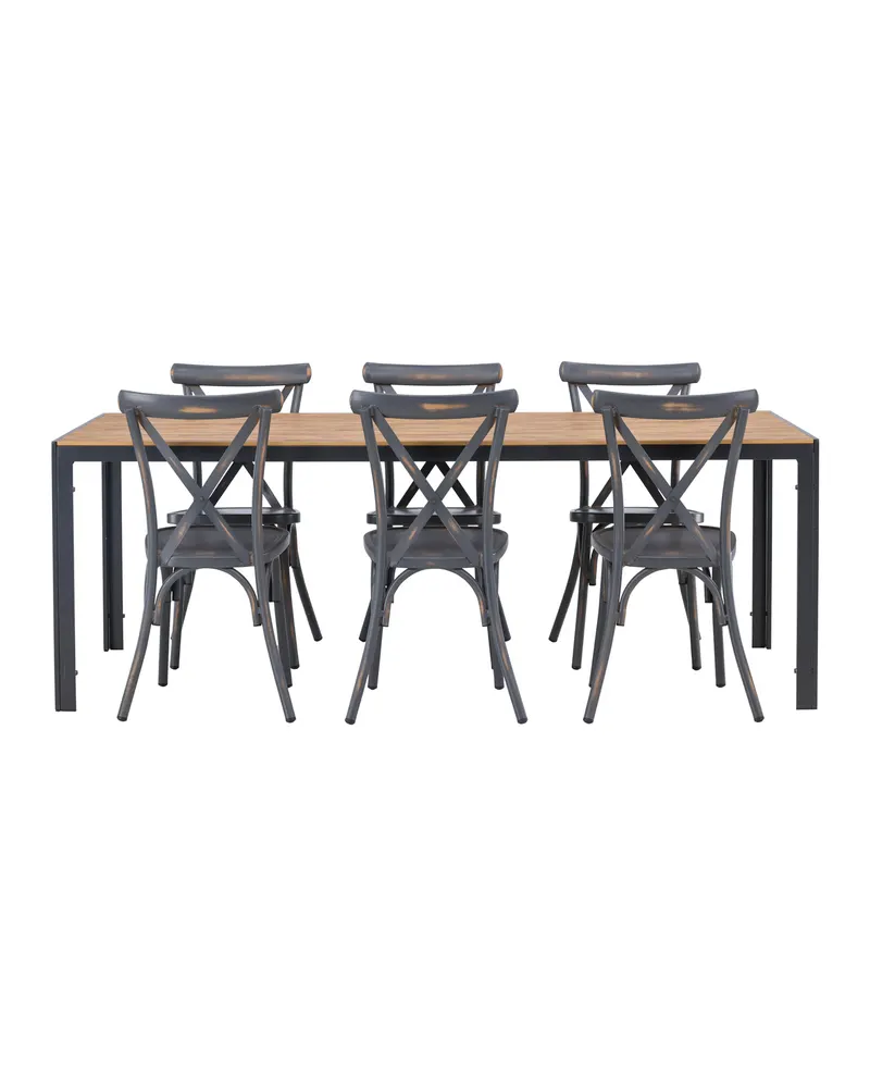 Break & Tablas Gartenmöbel-Set mit langem Tisch und 6 Stühlen, Ansicht 10