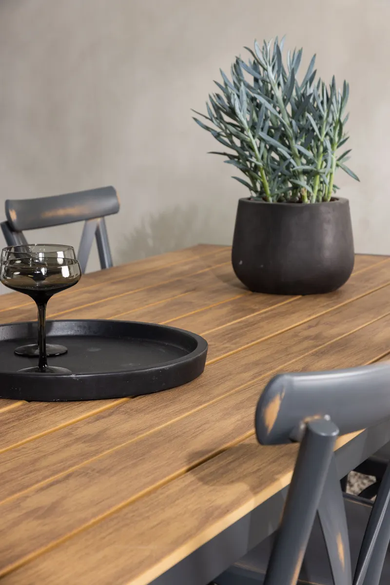 Break & Tablas Gartenmöbel-Set mit langem Tisch und 6 Stühlen, im Wohnraum, Ansicht 3