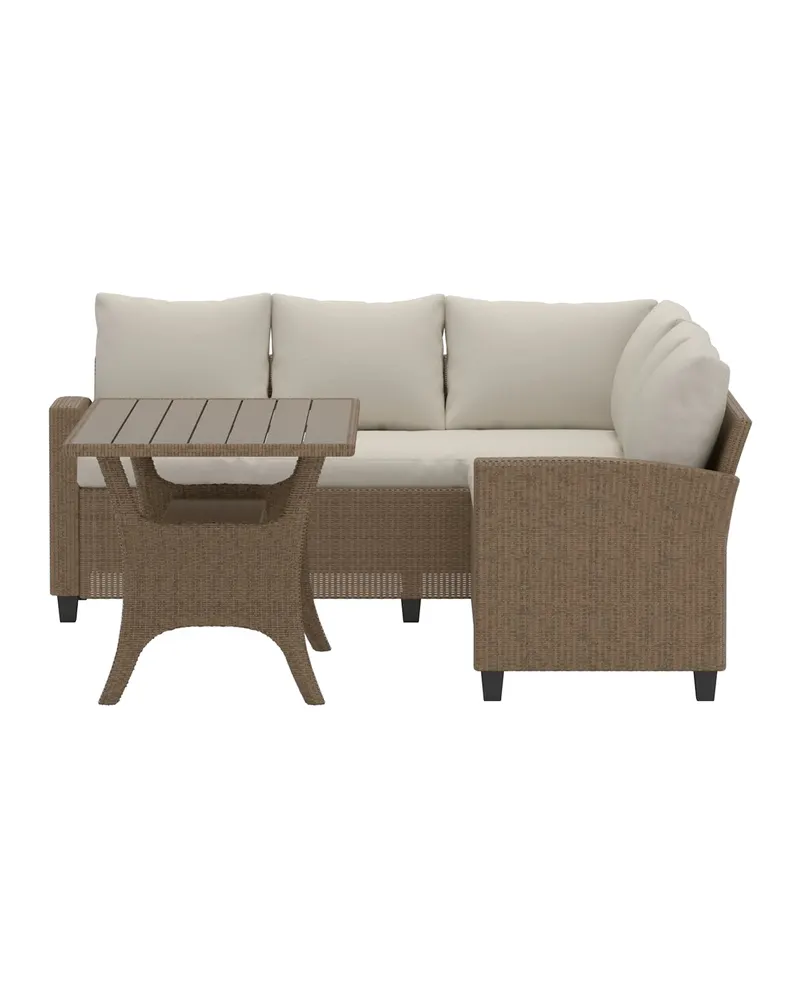 Brentwood Gartenlounge mit Ecksofa und hohem Tisch, Ansicht 2