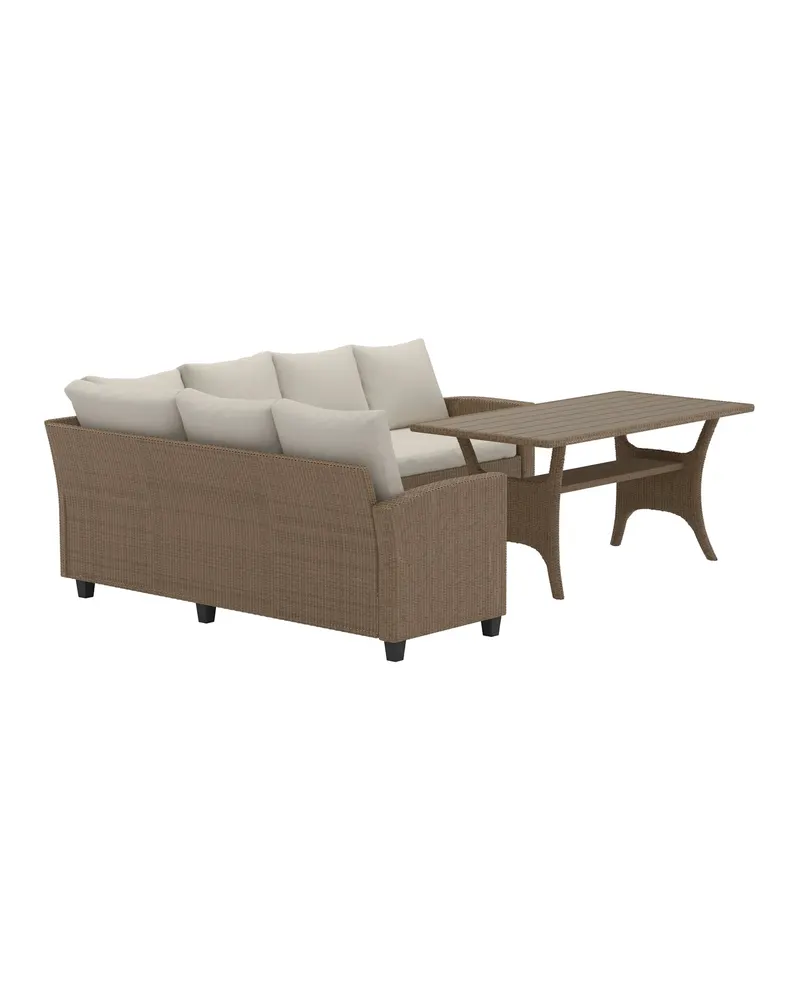 Brentwood Gartenlounge mit Ecksofa und hohem Tisch, Ansicht 3