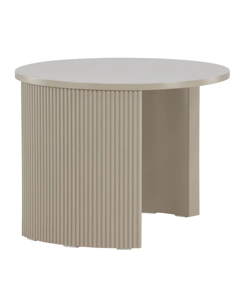 Bristol runder Couchtisch Ø 60 cm mit gerillten Bogenwangen in Beige, Ansicht 8