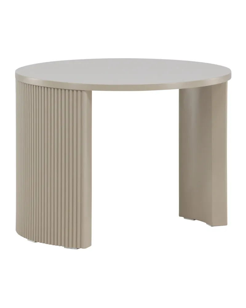 Bristol runder Couchtisch Ø 60 cm mit gerillten Bogenwangen in Beige, Ansicht 9