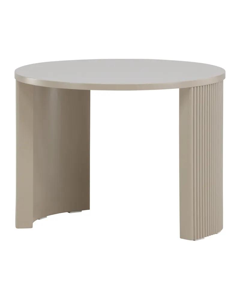 Bristol runder Couchtisch Ø 60 cm mit gerillten Bogenwangen in Beige, Ansicht 11