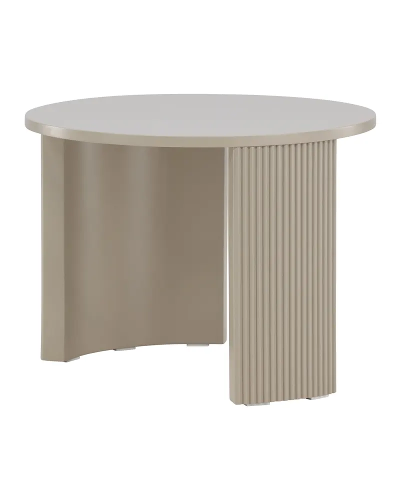 Bristol runder Couchtisch Ø 60 cm mit gerillten Bogenwangen in Beige, Ansicht 12