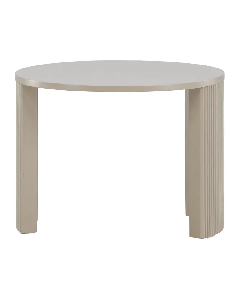 Bristol runder Couchtisch Ø 60 cm mit gerillten Bogenwangen in Beige, Ansicht 2