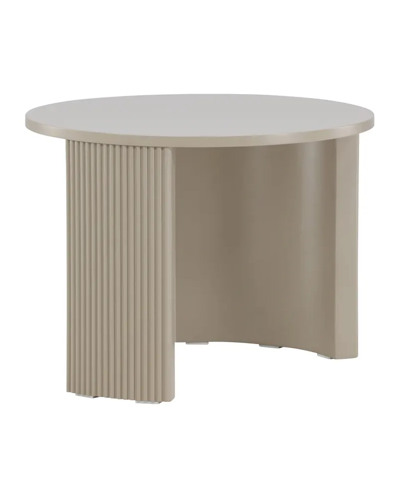 Bristol runder Couchtisch Ø 60 cm mit gerillten Bogenwangen in Beige, Ansicht 3