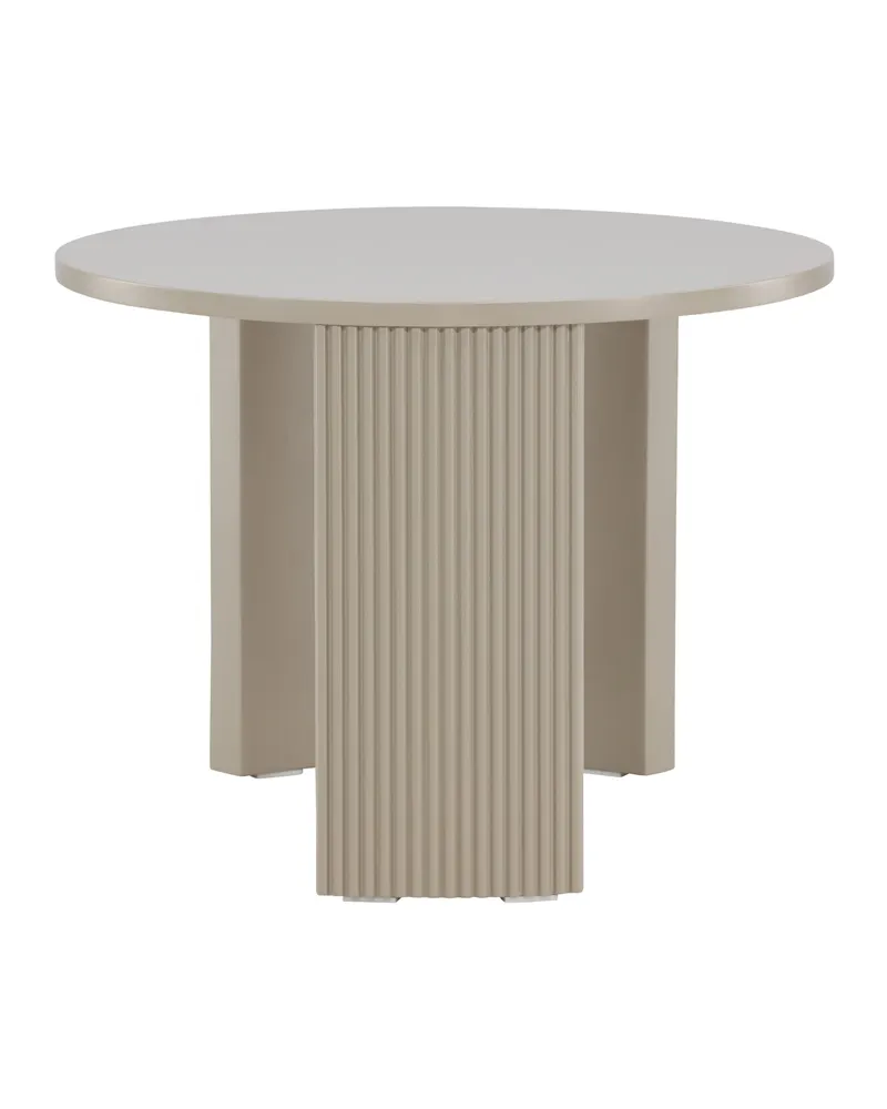 Bristol runder Couchtisch Ø 60 cm mit gerillten Bogenwangen in Beige, Ansicht 4