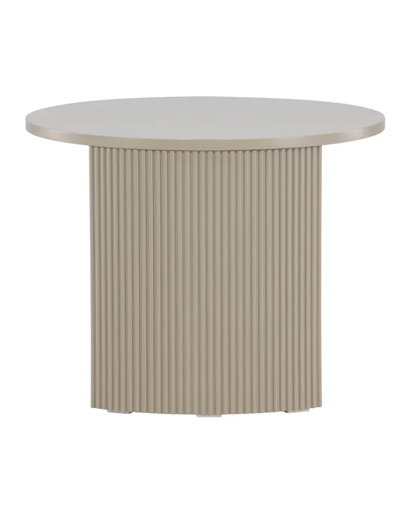 Bristol runder Couchtisch Ø 60 cm mit gerillten Bogenwangen in Beige, Ansicht 6